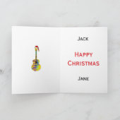 Carte guitare Père Noël Colorée (Intérieur)