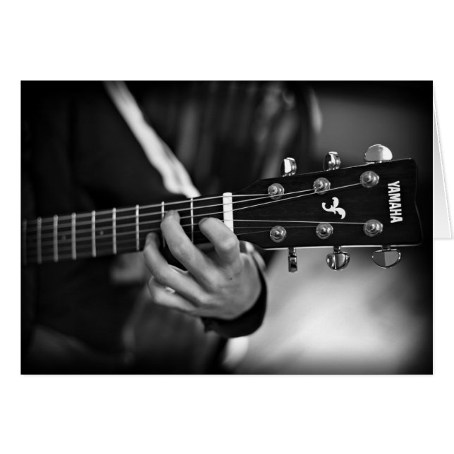 Carte guitare personnalisable (Devant Horizontal)