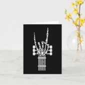 Carte Guitare Skeleton Rock n Roll Rocker Sign Punk Hall (Fleur jaune)