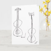 Carte "Guitares" (Fleur jaune)