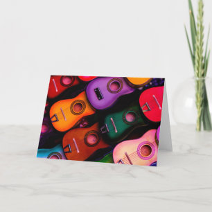 Carte Guitares colorées