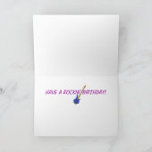 Carte Guitares cool Notes clavier et musique Anniversair (Intérieur)