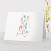 Carte Guitares de couleur Electric Acoustic classique ca (Fleur jaune)