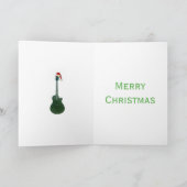 Carte Guitares de Noël Santa Cool (Intérieur)