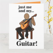 Carte Guitarist Playing Guitar Birthday (Fleur jaune)