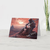 Carte Guitariste astronaute jouant de la guitare - Anniv (Devant)