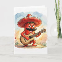 Guitariste au piment rouge Cinco de Mayo