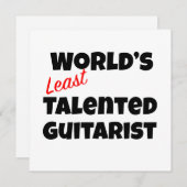 Carte Guitariste le moins talentueux du monde (Devant / Derrière)