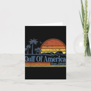 Carte Gulf Of Us America Est 2025 Retro Vintage Beach 1