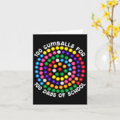 Carte Gumballs Pour 100 Jours D'École (Fleur jaune)
