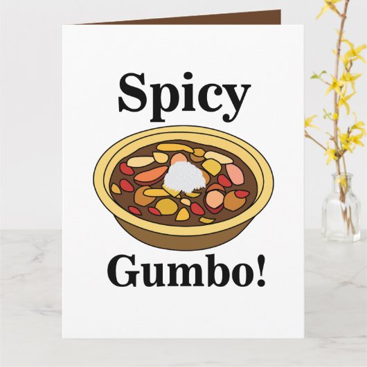 Carte Gumbo Nourriture Gumbo Épicé (Fleur jaune)