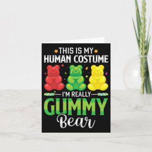 Carte Gummy Porte Mon Costume Humain Funny Candy Hallowe