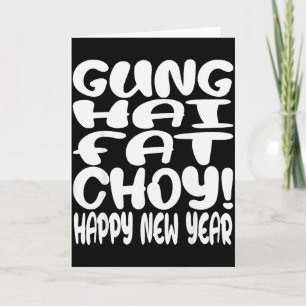 Carte Gung Hai Fat Choy Nouvel An lunaire Chodiak chinoi