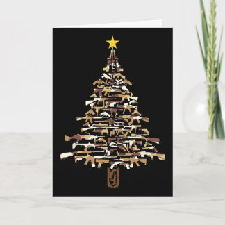 Carte Guns Christmas Tree - Camo Print Xmas Gift For Gun