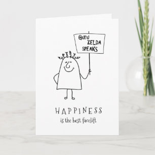 Carte Guru Zelda Ajouter un nom Anniversaire Bonheur Sal