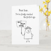 Carte Guru Zelda Ajouter un nom Drôle Citation Anniversa (Fleur jaune)