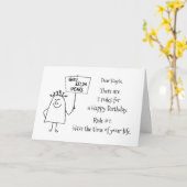 Carte Guru Zelda cite des mots drôles de sagesse Anniver (Fleur jaune)