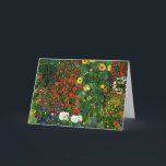 Carte Gustav Klimt<br><div class="desc">Peinture d'art par Gustav Klimt,  Jardin Agricole avec Tournesols</div>