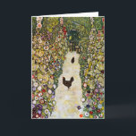 Carte Gustav Klimt - Chemin du jardin avec poulets<br><div class="desc">Chemin de jardin avec poulets - Gustav Klimt,  Huile sur toile,  1916</div>