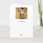 Carte Gustav Klimt - Dame avec ventilateur (Dos)