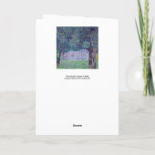 Carte Gustav Klimt - Ferme en Haute-Autriche (Dos)