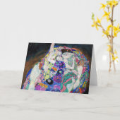 Carte Gustav Klimt - La Vierge (Fleur jaune)
