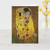 Carte Gustav Klimt Le Baiser (Fleur jaune)