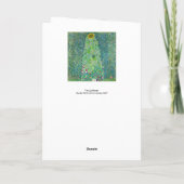 Carte Gustav Klimt - Le tournesol (Dos)