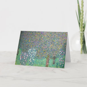 Carte Gustav Klimt - Roseraies sous les Arbres