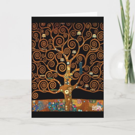 Carte Gustav Klimt sous l'arbre de la vie (Devant)