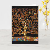 Carte Gustav Klimt sous l'arbre de la vie (Fleur jaune)