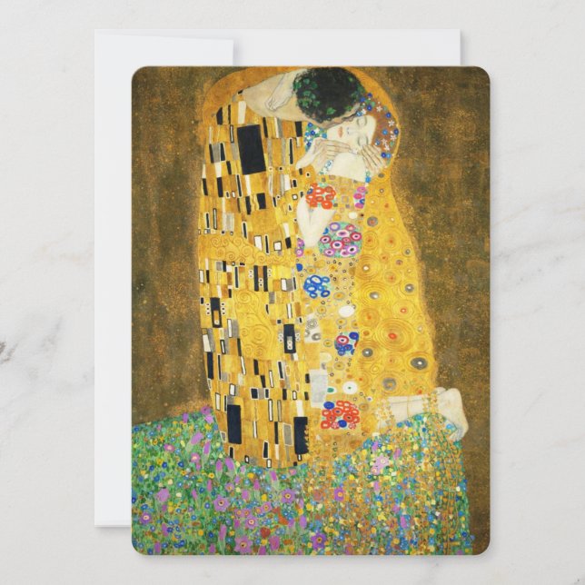 Carte Gustav Klimt The Kiss Vintage (Devant)