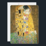 Carte Gustav Klimt The Kiss Vintage<br><div class="desc">Gustav Klimt Le Kiss Vintage Art Nouveau Peinture Le Kiss (En allemand : Der Kuss) a été peint par le peintre symboliste autrichien Gustav Klimt entre 1907 et 1908, le point culminant de sa période d'or, lorsqu'il peignit un certain nombre d'oeuvres dans un style doré similaire. Le tableau est largement...</div>