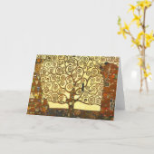 Carte Gustav Klimt Tree of Life Greeting Card (Fleur jaune)