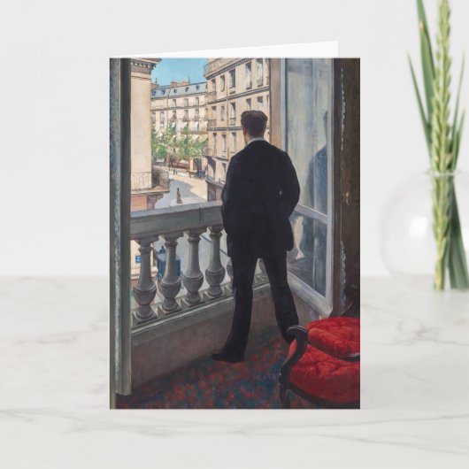 Carte Gustave Caillebotte - Homme à la fenêtre (Devant)
