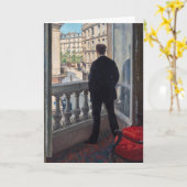 Carte Gustave Caillebotte - Homme à la fenêtre (Fleur jaune)