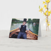 Carte Gustave Caillebotte - Partie de bateau (Fleur jaune)