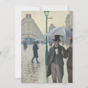 Carte Gustave Caillebotte - Rue de Paris ; Temps de plui