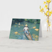 Carte Gustave Caillebotte - Skiffs on the Yerres (Fleur jaune)