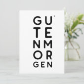 Carte Guten Morgen - minimalistic typography card (Debout devant)