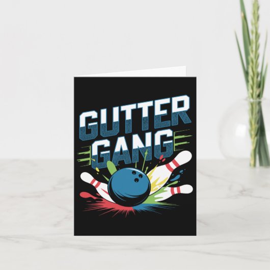 Carte Gutter Gang Shirt Funny Bowling Shirts Gutter Bowl (Devant)