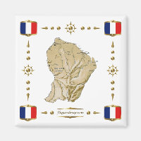 Carte Guyane + Magnet des drapeaux