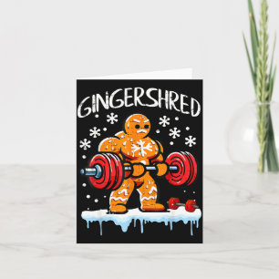 Carte Gym drôle de Noël Gingerbread Gingershred Bodybu