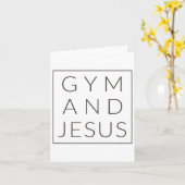 Carte Gym Et Jésus (Fleur jaune)