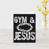 Carte Gym Et Jésus Christian Bodybuilder Corps Religieux (Fleur jaune)