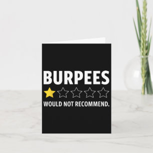 Carte Gym Funny Fitness Burpees Bodybuilding Weightlifti