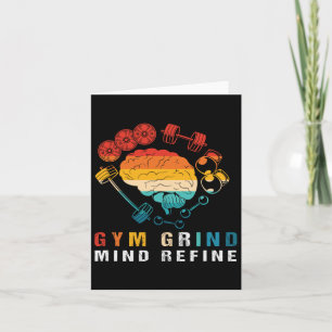 Carte Gym Grind Mind Bodybuilding Raffiné Gym Rat