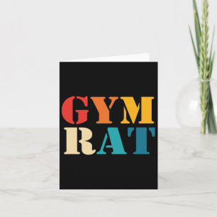 Carte Gym Lover entraînement Bodybuilding Retro Alphabet