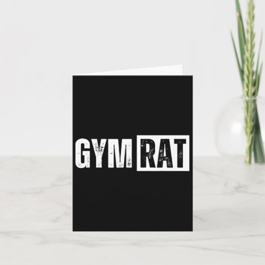 Carte Gym Rat Drôle Exercice de musculation (Devant)