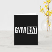 Carte Gym Rat Drôle Exercice de musculation (Fleur jaune)